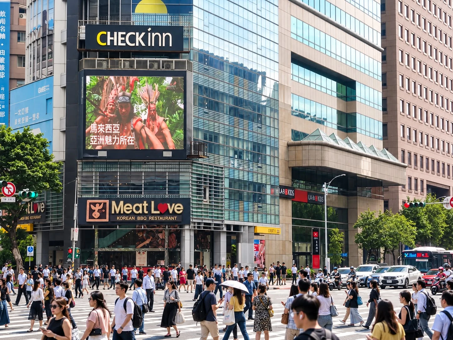 台北信義世貿商圈|戶外 LED 電視牆